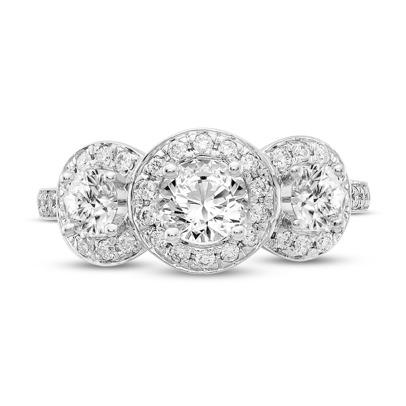 Diamond Engagement Ring 1-1/3 ct tw Round 14K White Gold