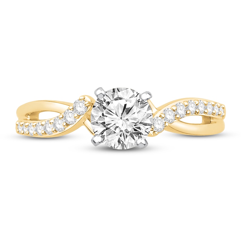 Main Image 3 of Diamond Engagement Ring 1 ct tw Round 14K Yellow Gold