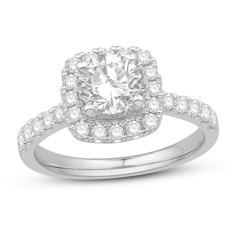 Main Image 1 of Diamond Engagement Ring 1-1/2 ct tw Round 14K White Gold