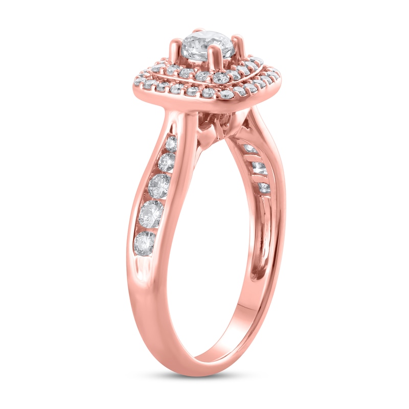 Main Image 2 of Diamond Engagement Ring 7/8 ct tw Round 14K Rose Gold