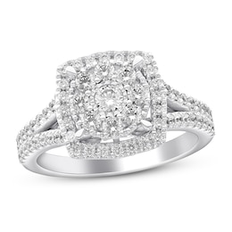 Diamond Engagement Ring 1 carat tw Round 14K White Gold