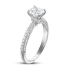 Thumbnail Image 2 of Diamond Engagement Ring 1-3/8 ct tw Cushion/Round 14K White Gold