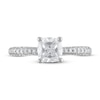 Thumbnail Image 2 of Diamond Engagement Ring 1-3/8 ct tw Cushion/Round 14K White Gold
