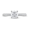 Thumbnail Image 3 of Diamond Engagement Ring 1-3/8 ct tw Cushion/Round 14K White Gold