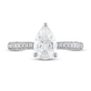Thumbnail Image 2 of Diamond Engagement Ring 1-3/8 ct tw Pear-shaped/Round 14K White Gold