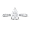 Thumbnail Image 3 of Diamond Engagement Ring 1-3/8 ct tw Pear-shaped/Round 14K White Gold