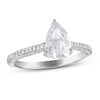 Thumbnail Image 0 of Diamond Engagement Ring 1-1/4 ct tw Pear-shaped/Round 14K White Gold