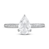 Thumbnail Image 2 of Diamond Engagement Ring 1-1/4 ct tw Pear-shaped/Round 14K White Gold