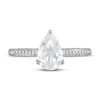 Thumbnail Image 3 of Diamond Engagement Ring 1-1/4 ct tw Pear-shaped/Round 14K White Gold