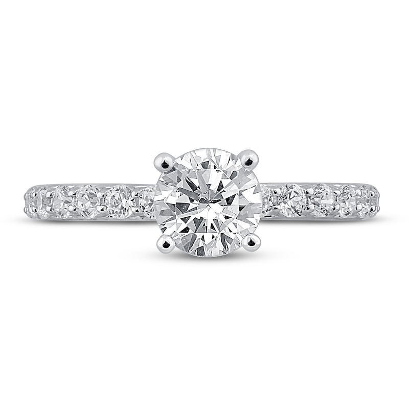 Pnina Tornai Mysterious Love Diamond Engagement Ring 1-1/2 ct tw Round 14K White Gold