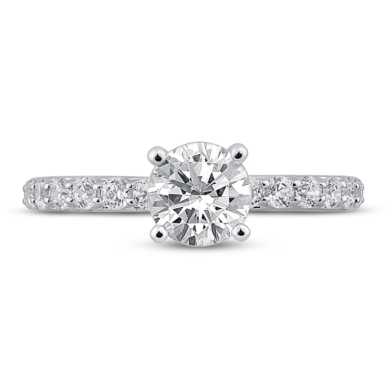 Pnina Tornai Mysterious Love Diamond Engagement Ring 1-1/2 ct tw Round 14K White Gold