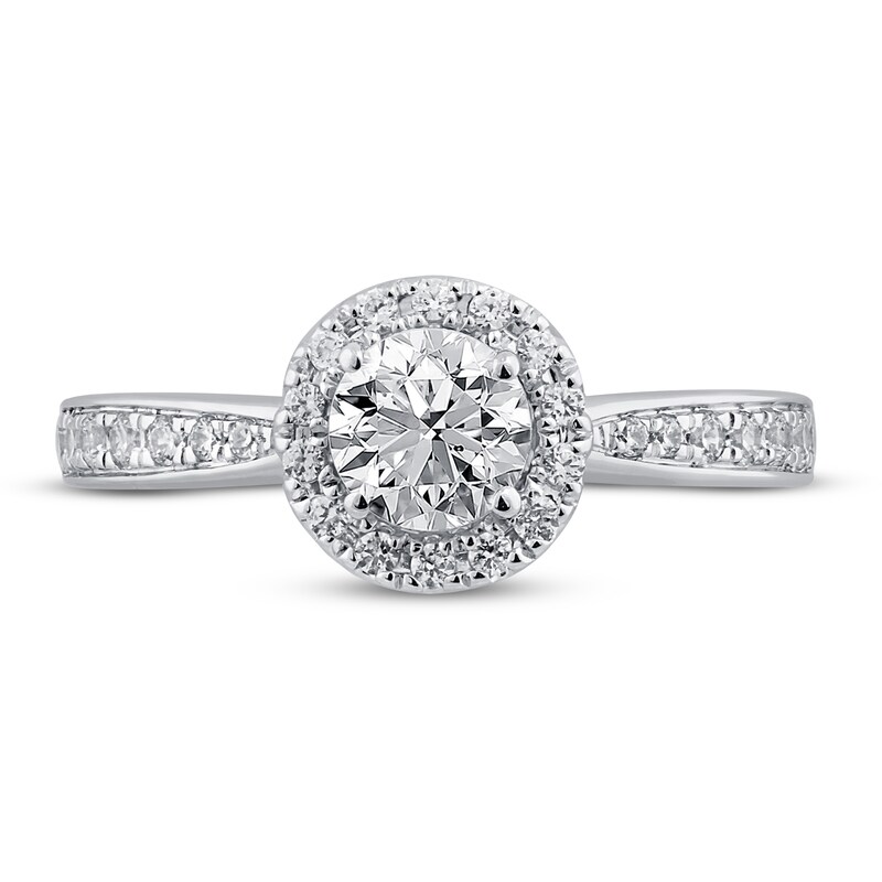 Pnina Tornai One Life Stand Diamond Engagement Ring 1-1/8 ct tw Round 14K White Gold
