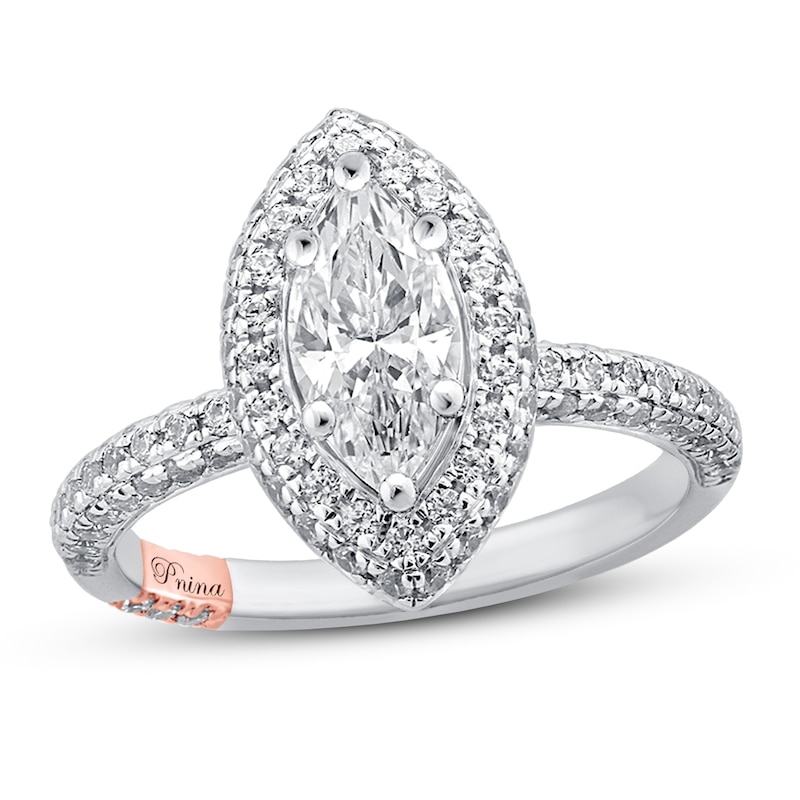 Main Image 1 of Pnina Tornai From Earth to Sky Diamond Engagement Ring 1-7/8 ct tw Marquise/Round 14K White Gold