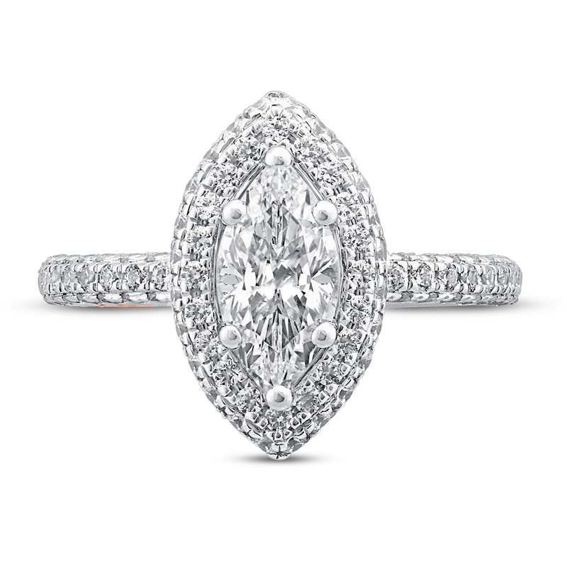 Main Image 3 of Pnina Tornai From Earth to Sky Diamond Engagement Ring 1-7/8 ct tw Marquise/Round 14K White Gold