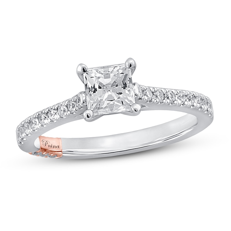Main Image 1 of Pnina Tornai The Fifth Element Diamond Engagement Ring 1-1/4 ct tw Princess/Round 14K White Gold