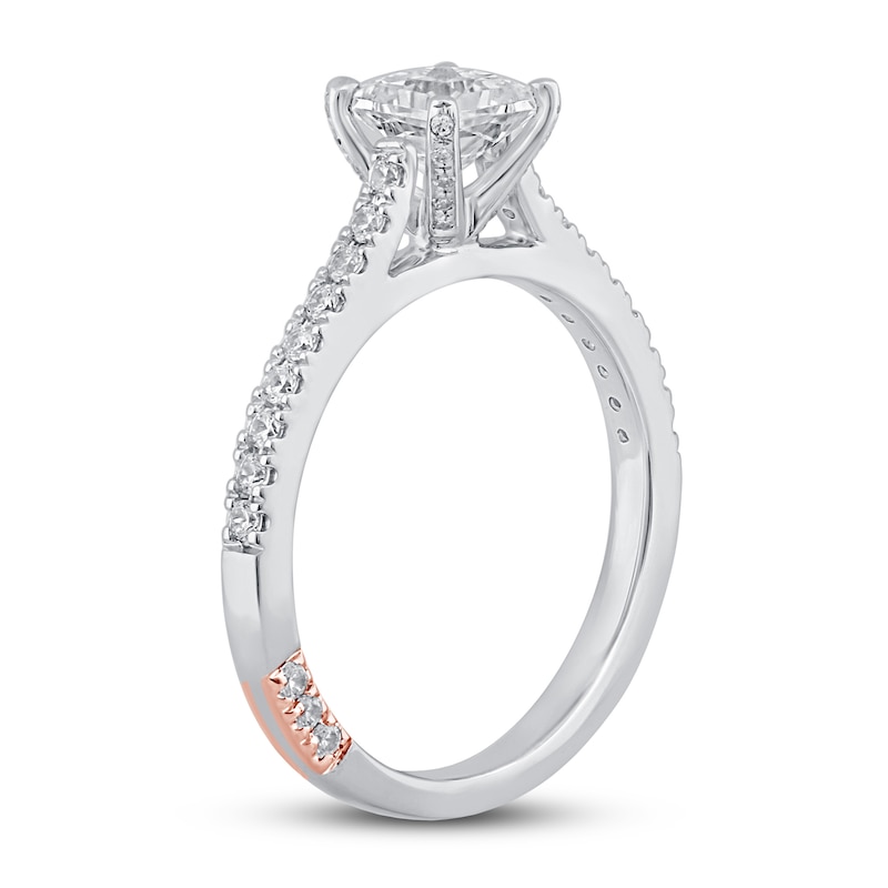 Pnina Tornai The Fifth Element Diamond Engagement Ring 1-1/4 ct tw Princess/Round 14K White Gold