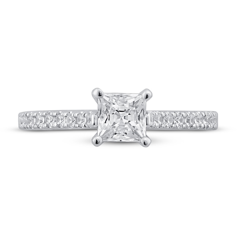 Main Image 3 of Pnina Tornai The Fifth Element Diamond Engagement Ring 1-1/4 ct tw Princess/Round 14K White Gold