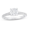 Thumbnail Image 1 of Lab-Grown Diamond Engagement Ring 1-1/5 ct tw Round 14K White Gold