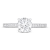 Thumbnail Image 2 of Lab-Created Diamond Engagement Ring 1-1/5 ct tw Round 14K White Gold