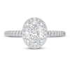 Thumbnail Image 3 of Lab-Grown Diamond Engagement Ring 1-1/4 ct tw Oval/Round 14K White Gold