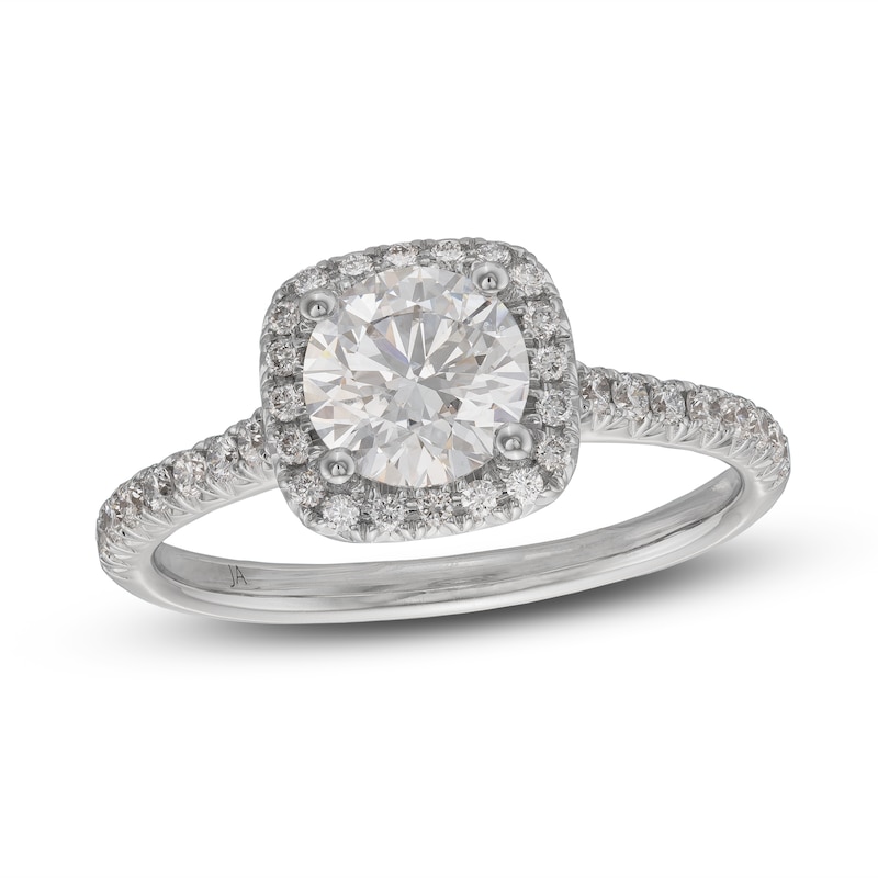 Main Image 1 of Lab-Grown Diamond Engagement Ring 1-1/3 ct tw Round 14K White Gold