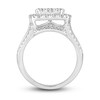 Diamond Ring 2 ct tw Round/Baguette 14K White Gold