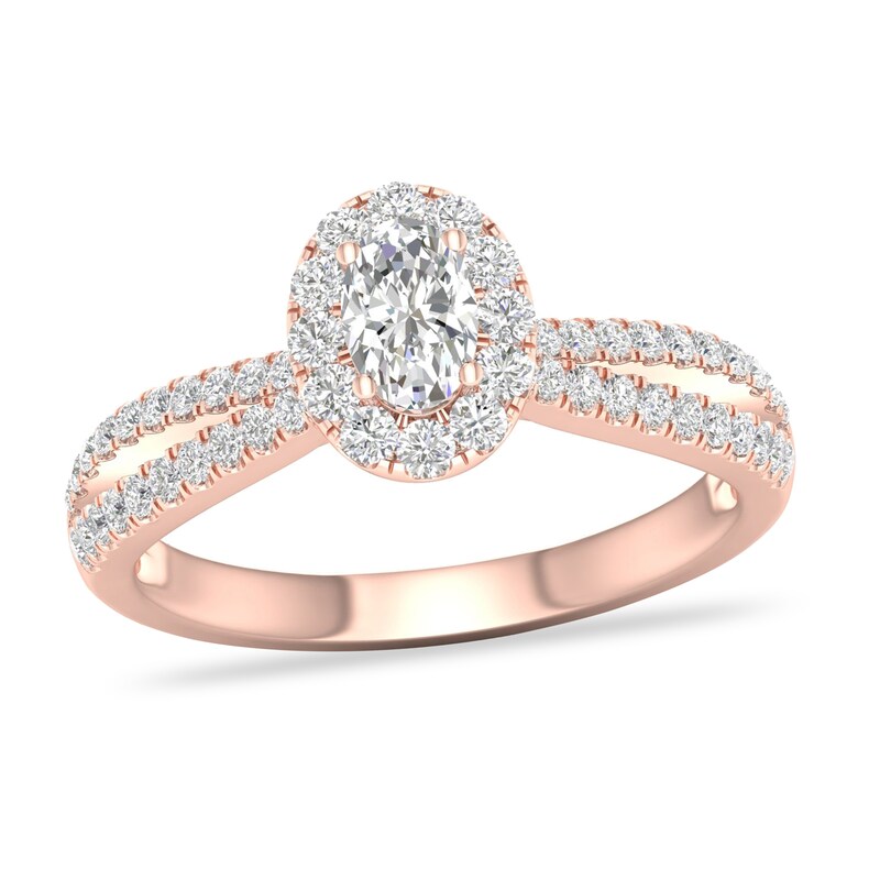 Diamond Ring 3/4 ct tw Round-cut 14K Rose Gold