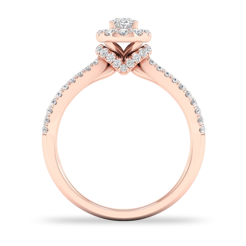 Main Image 2 of Diamond Ring 3/4 ct tw Round-cut 14K Rose Gold