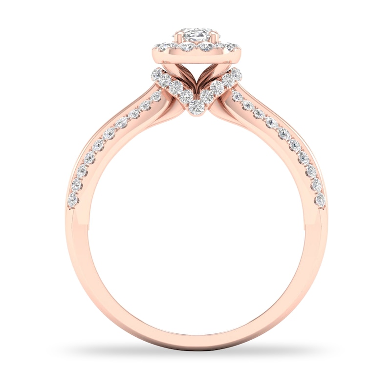 Diamond Ring 3/4 ct tw Round-cut 14K Rose Gold