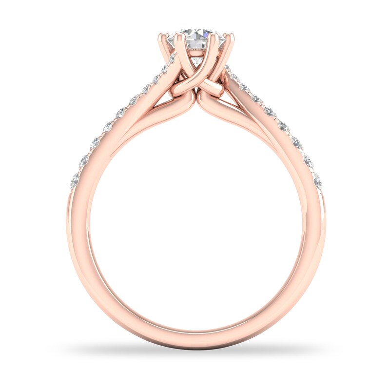 Main Image 2 of Diamond Ring 1/2 ct tw Round-cut 14K Rose Gold