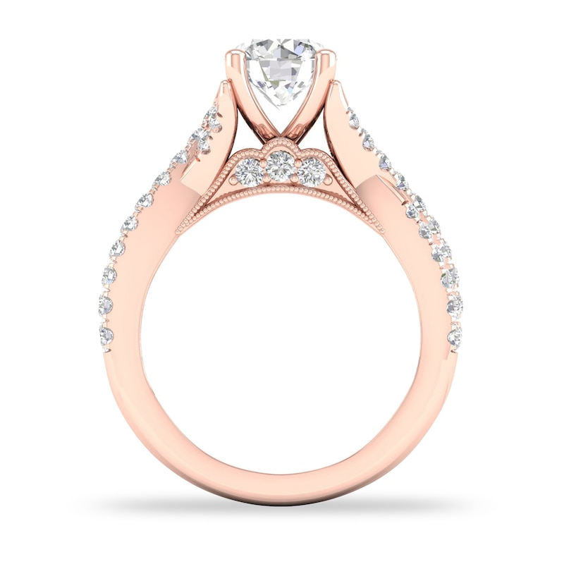 Diamond Ring 1-1/2 ct tw Round-cut 14K Rose Gold