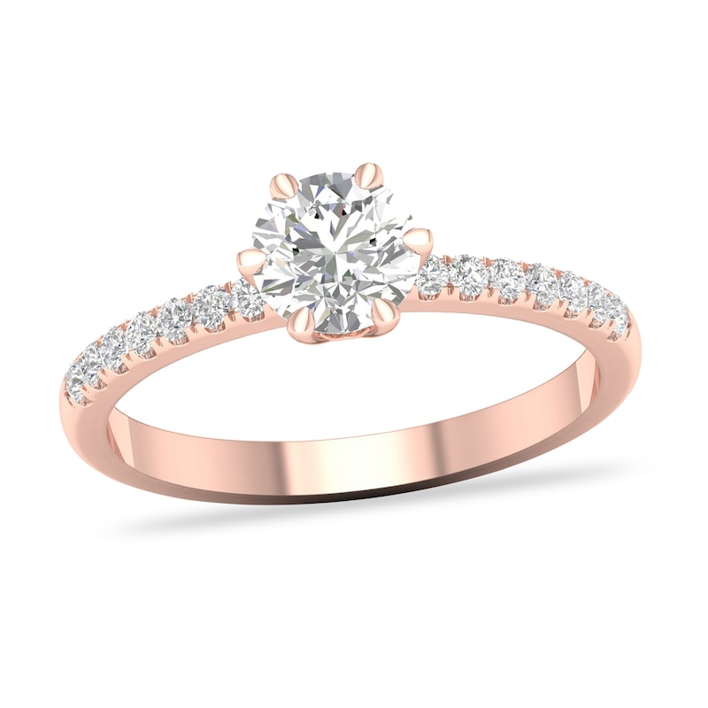 Main Image 1 of Diamond Ring 3/4 ct tw Round-cut 14K Rose Gold