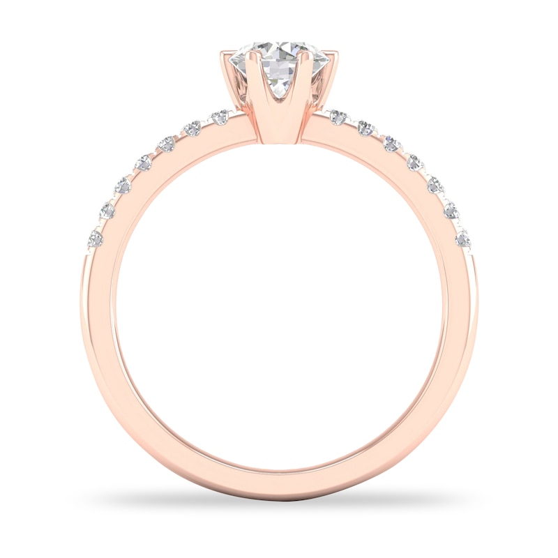 Diamond Ring 1/2 ct tw Round-cut 14K Rose Gold