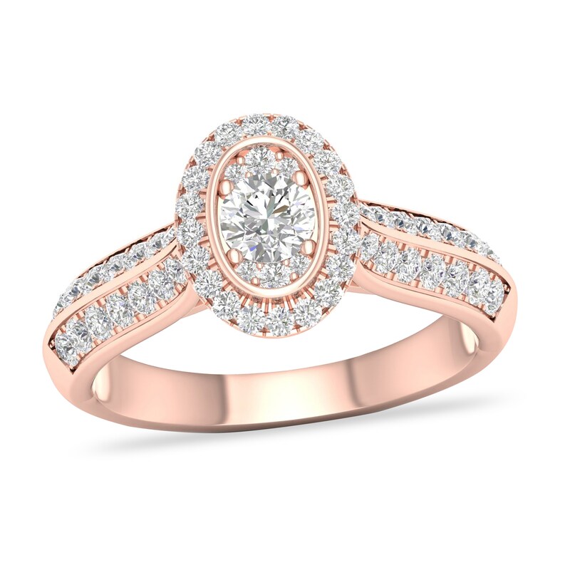 Main Image 1 of Diamond Ring 3/4 ct tw Round-cut 14K Rose Gold