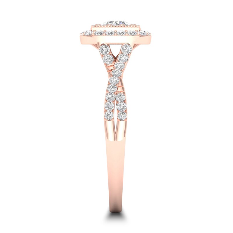 Diamond Ring 3/4 ct tw Round-cut 14K Rose Gold