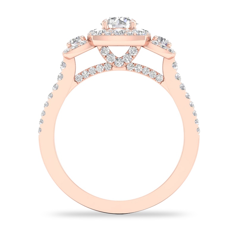 Diamond Ring 1 ct tw Round-cut 14K Rose Gold