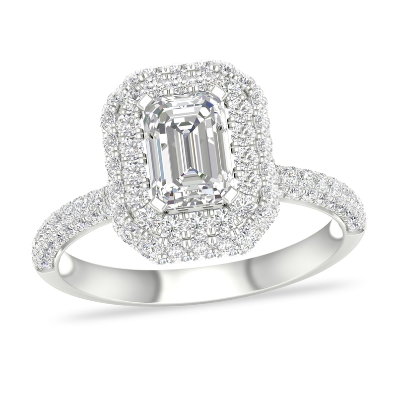 Main Image 1 of Diamond Engagement Ring 1-1/2 ct tw Emerald-cut 14K White Gold
