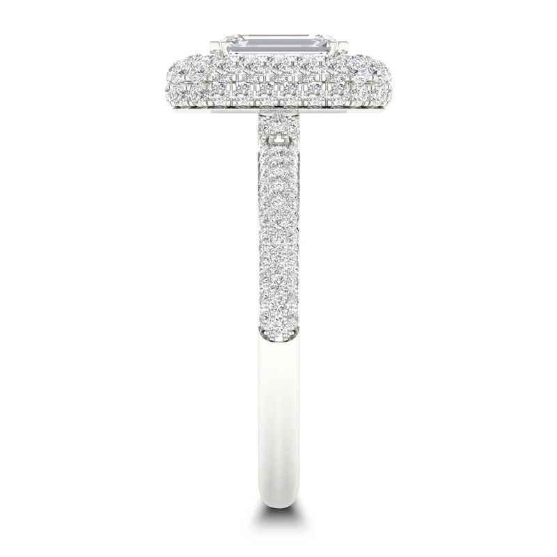 Main Image 2 of Diamond Engagement Ring 1-1/2 ct tw Emerald-cut 14K White Gold