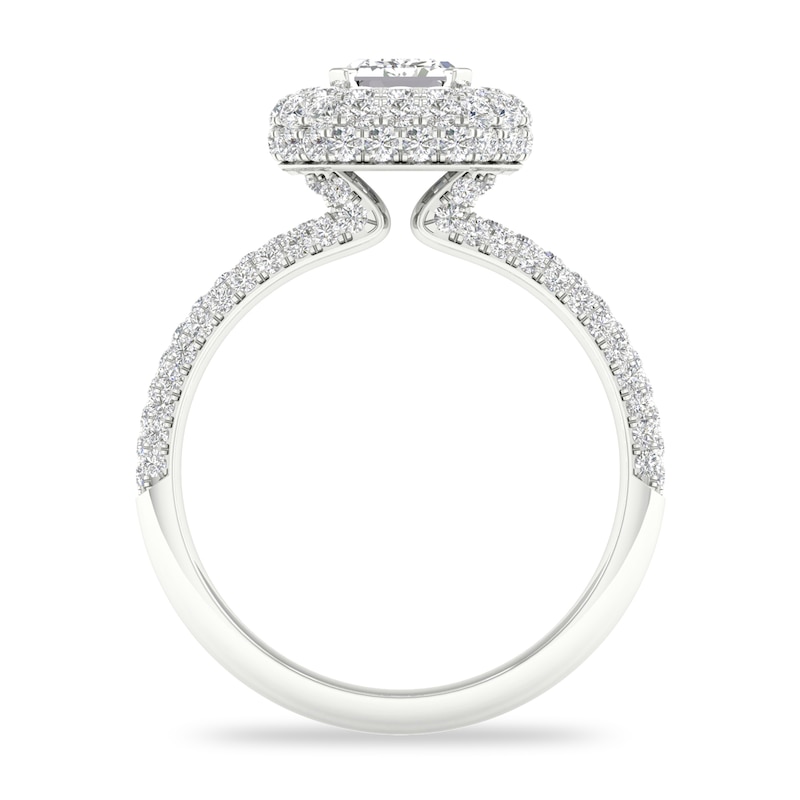Diamond Engagement Ring 1-1/2 ct tw Emerald-cut 14K White Gold