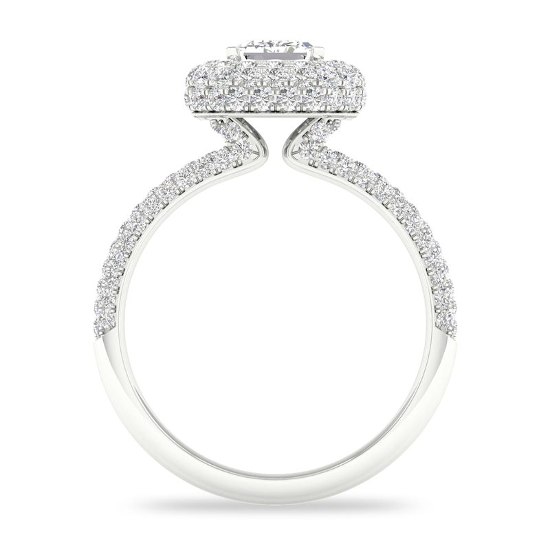 Main Image 3 of Diamond Engagement Ring 1-1/2 ct tw Emerald-cut 14K White Gold