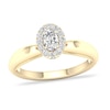 Thumbnail Image 1 of Diamond Ring 1/2 ct tw Oval/Round-cut 14K Yellow Gold