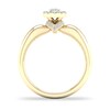 Thumbnail Image 2 of Diamond Ring 1/2 ct tw Oval/Round-cut 14K Yellow Gold