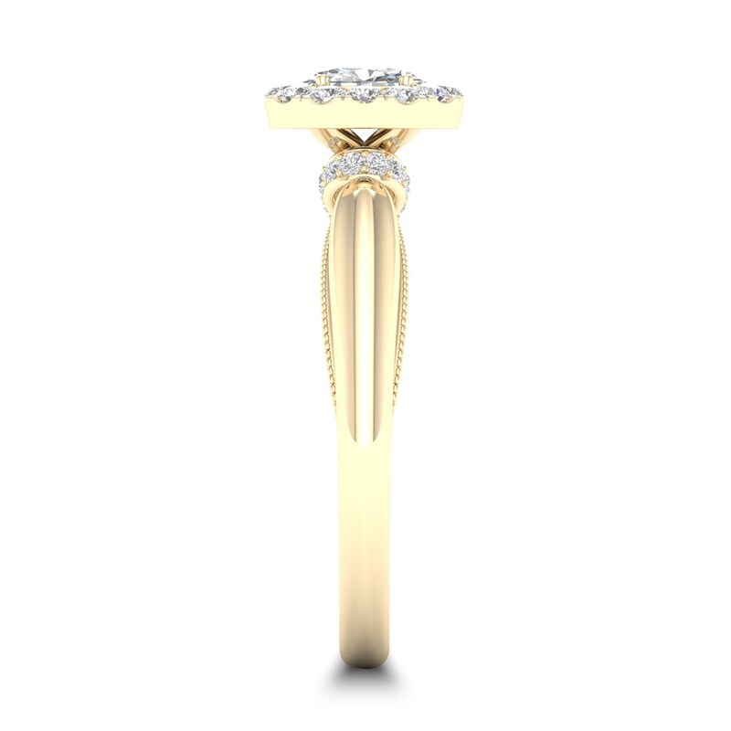 Main Image 3 of Diamond Ring 1/2 ct tw Oval/Round-cut 14K Yellow Gold