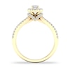 Thumbnail Image 1 of Diamond Ring 3/4 ct tw Oval/Round-cut 14K Yellow Gold