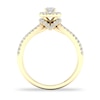 Thumbnail Image 1 of Diamond Ring 3/4 ct tw Oval/Round-cut 14K Yellow Gold