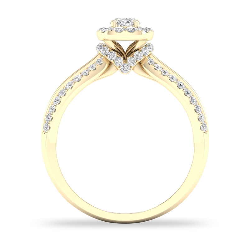 Diamond Ring 3/4 ct tw Round-cut 14K Yellow Gold