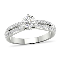 Diamond Engagement Ring 3/4 ct tw Round-cut 14K White Gold