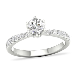 Diamond Engagement Ring 3/4 ct tw Round-cut 14K White Gold 6.9mm (I/2)