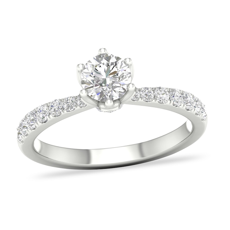 Details about  / 3.00 Ct Round Cut Diamond Engagement Ring 14K Solid White Gold D VVS1 Bridal Set