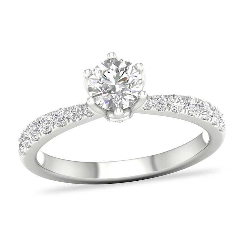 Main Image 1 of Diamond Engagement Ring 3/4 ct tw Round-cut 14K White Gold 6.9mm (I/2)